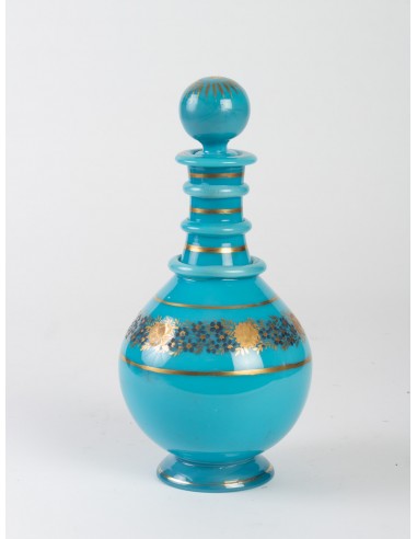 Decantador de opalina azul turquesa