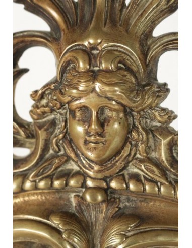 Espelho de bronze patinado do século XIX