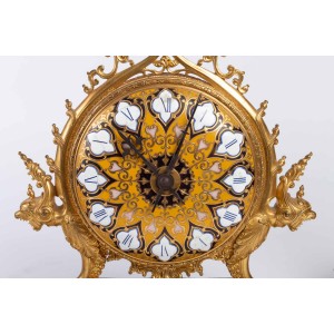 In bronzo placcato ed e-mail, firmato f. barbedienne 2