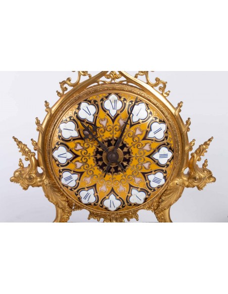 Cloisonné and Enamelled Bronze Set, Signed F. Barbedienne
