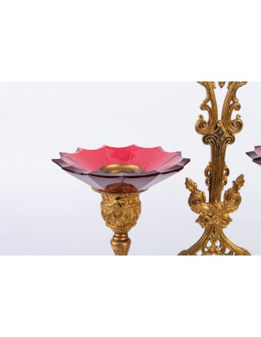 Guarnição em cloisonné e bronze esmaltado, assinada F. Barbedienne