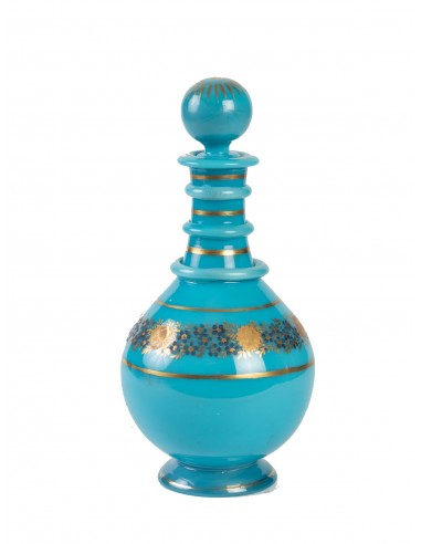 Carafe w Turquoise Blue Opaline