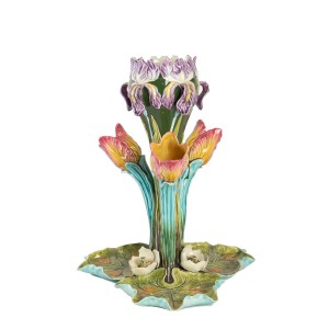 Solifleur Barbotine Cup, Art Nouveau (ang.)