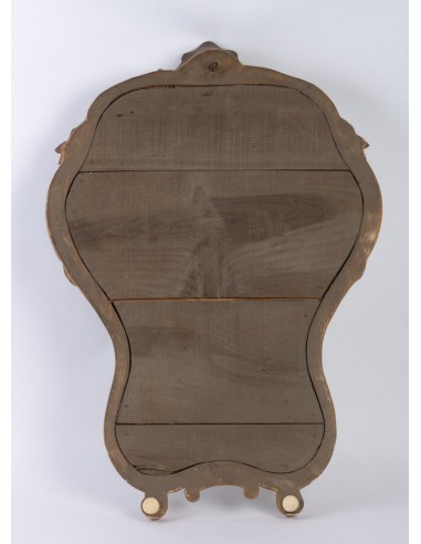 Espejo de madera tallada y patinada de estilo Luis XV
