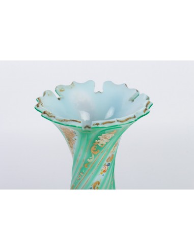 Vaso in opalina e-mail e dorata