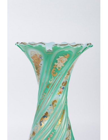 Vaso in opalina e-mail e dorata