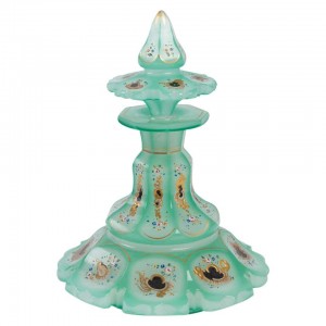 Perfume bottle emailed and golden