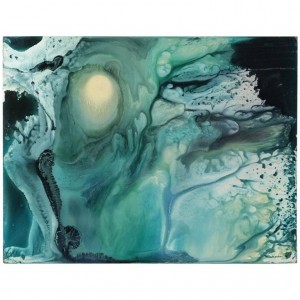 Contemporary abstract painting on isorel.