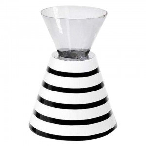 Vaso in ceramica e vetro contemporaneo
