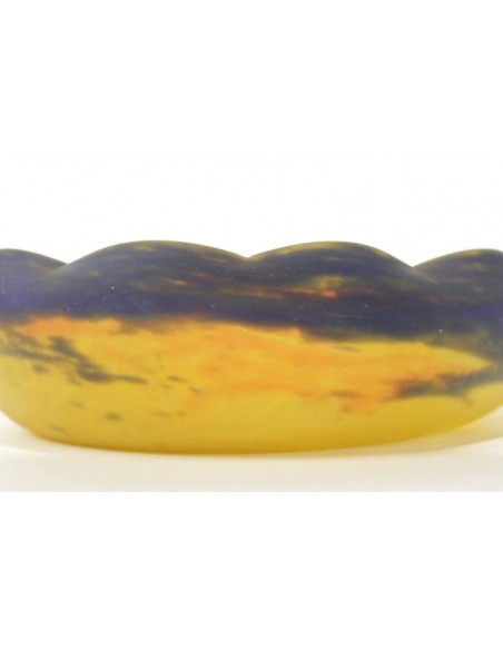 Vaso de pasta de vidrio de Muller Frères, 1930