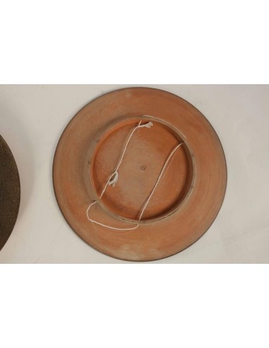Two ceramic dishes varnished with alan beitner 20th