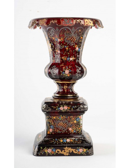Ваза богемского хрусталя