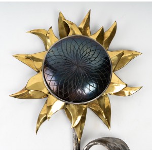 Aplique girasol de hierro forjado 2