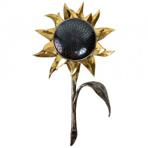 Aplique girasol de hierro forjado