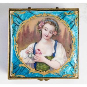 Małe Jewelry Box New Signed H. Doublet (ang.) 2