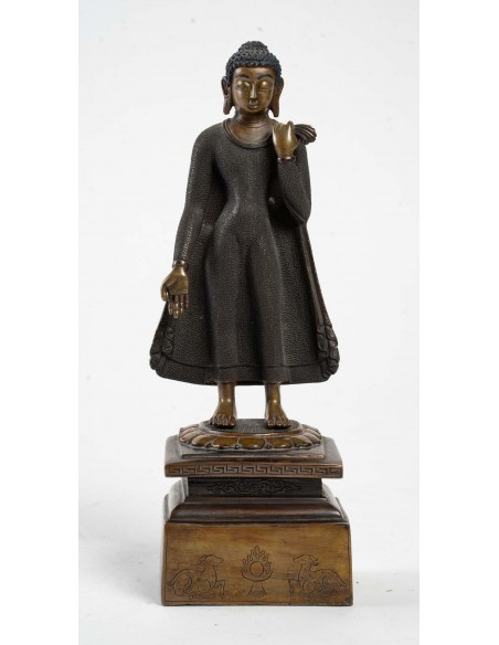 Rara representación de un Buda de pie