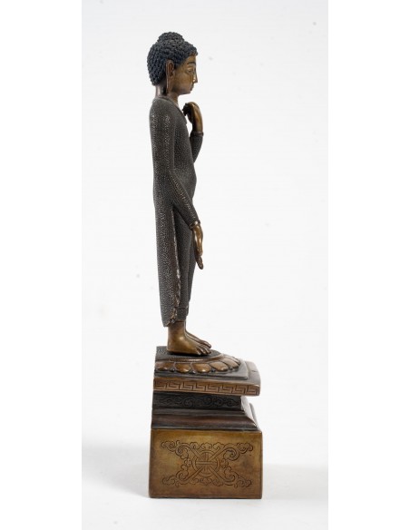 Rara representación de un Buda de pie