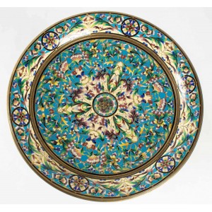 Bronze cut and cloisonn enamel. 2