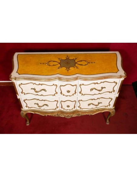 Commode стиль louis xv лет 50 дерево окрашено и золото
