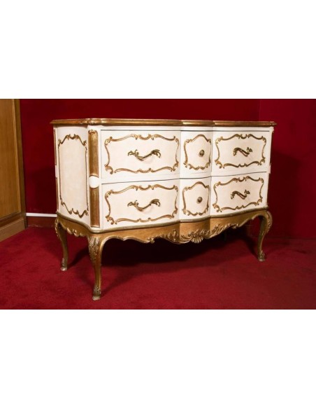 Commode стиль louis xv лет 50 дерево окрашено и золото