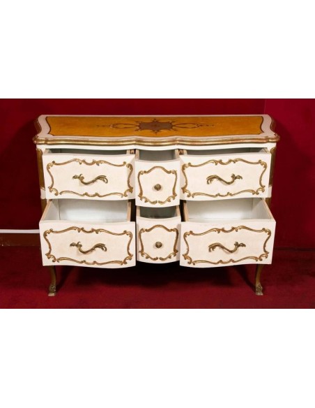 Commode стиль louis xv лет 50 дерево окрашено и золото