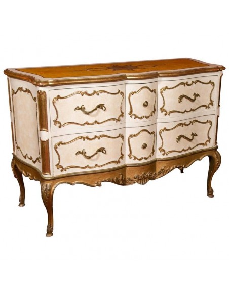 Commode стиль louis xv лет 50 дерево окрашено и золото