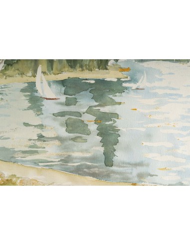 Lakeside com barcos
