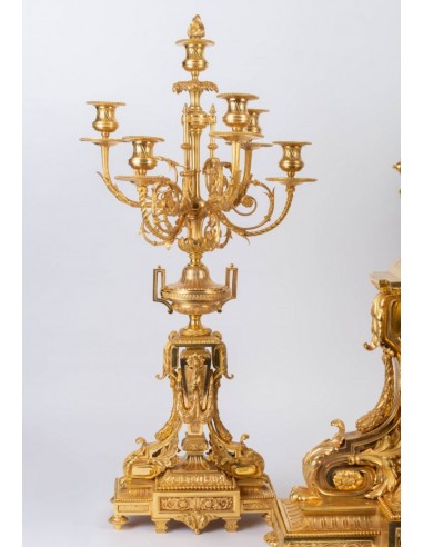Elegant vergoldet Bronze Kamin