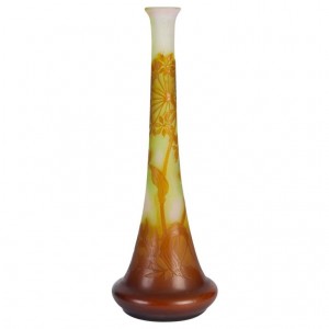 Large multilayer glass floor vase