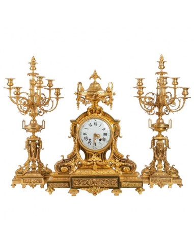 Elegant vergoldet Bronze Kamin