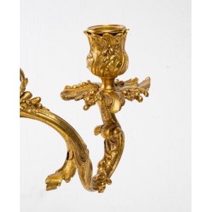 Xixo secolo lampada di bronzo dorato piede 2
