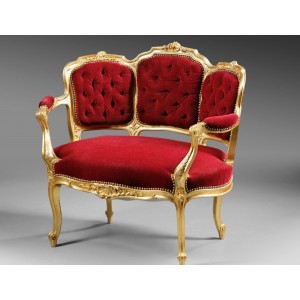 Una marchesa in legno d'oro xixth secolo 2