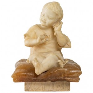 Figurine In Albatre d'un Petit Enfant (ang.)