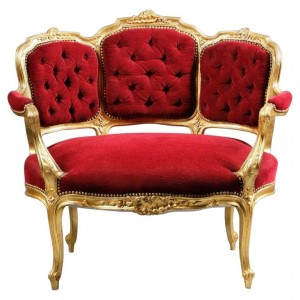 Una marchesa in legno d'oro xixth secolo