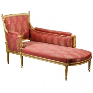 Sedia in legno lungo in stile oro xvi