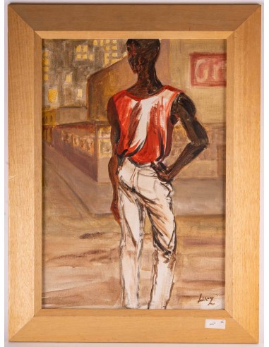 Africain en t-shirt rouge