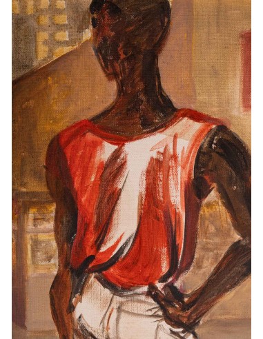 Afričan v červené košili