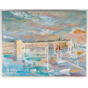 Port, olej na płótnie, Xxth Century