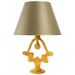 Lámpara de bronce dorado