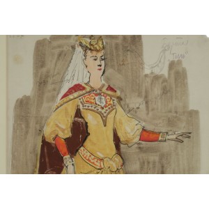 Zeichnung und Aquarell, Charakter des russischen Theaters 2
