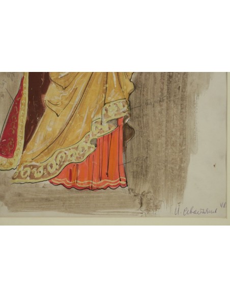 Disegno e acquerello, carattere del teatro russo
