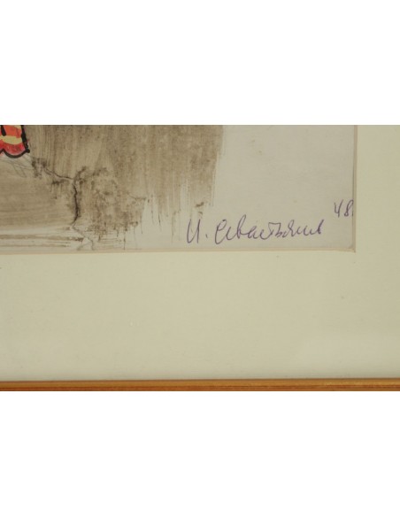 Disegno e acquerello, carattere del teatro russo