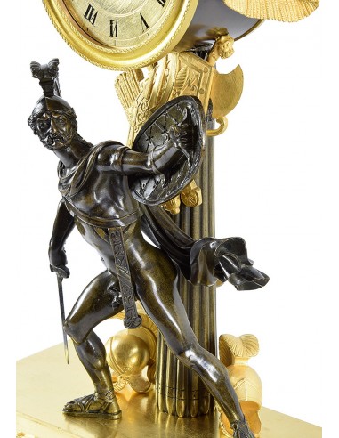 Restoration period clock in gilt bronze.