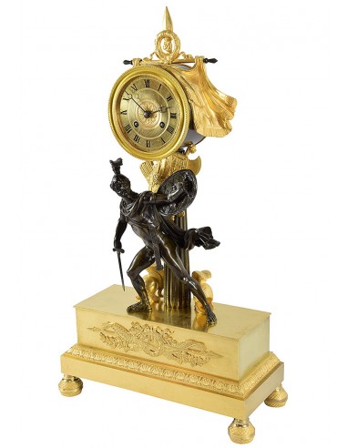 Restoration period clock in gilt bronze.