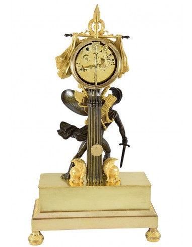 Restoration period clock in gilt bronze.