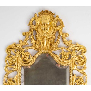 Pair of gold bronze mirrors 2