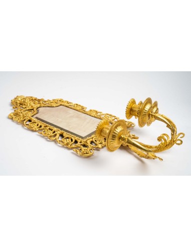 Coppia di specchi in bronzo oro