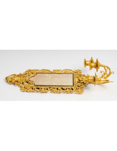 Pair of Bronze Gilt Mirror Wall Lights