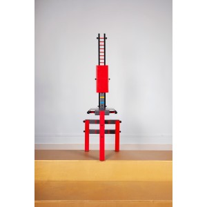 Cadeira lego vermelho-preto 2