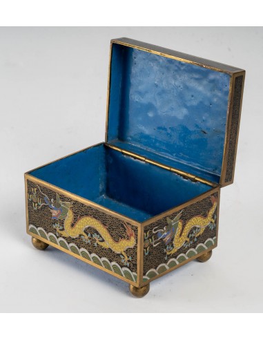 Metallkästchen mit Cloisonné-Emaille...